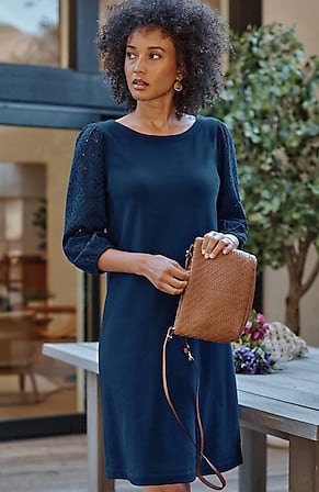 Image for Knit & Eyelet Dress