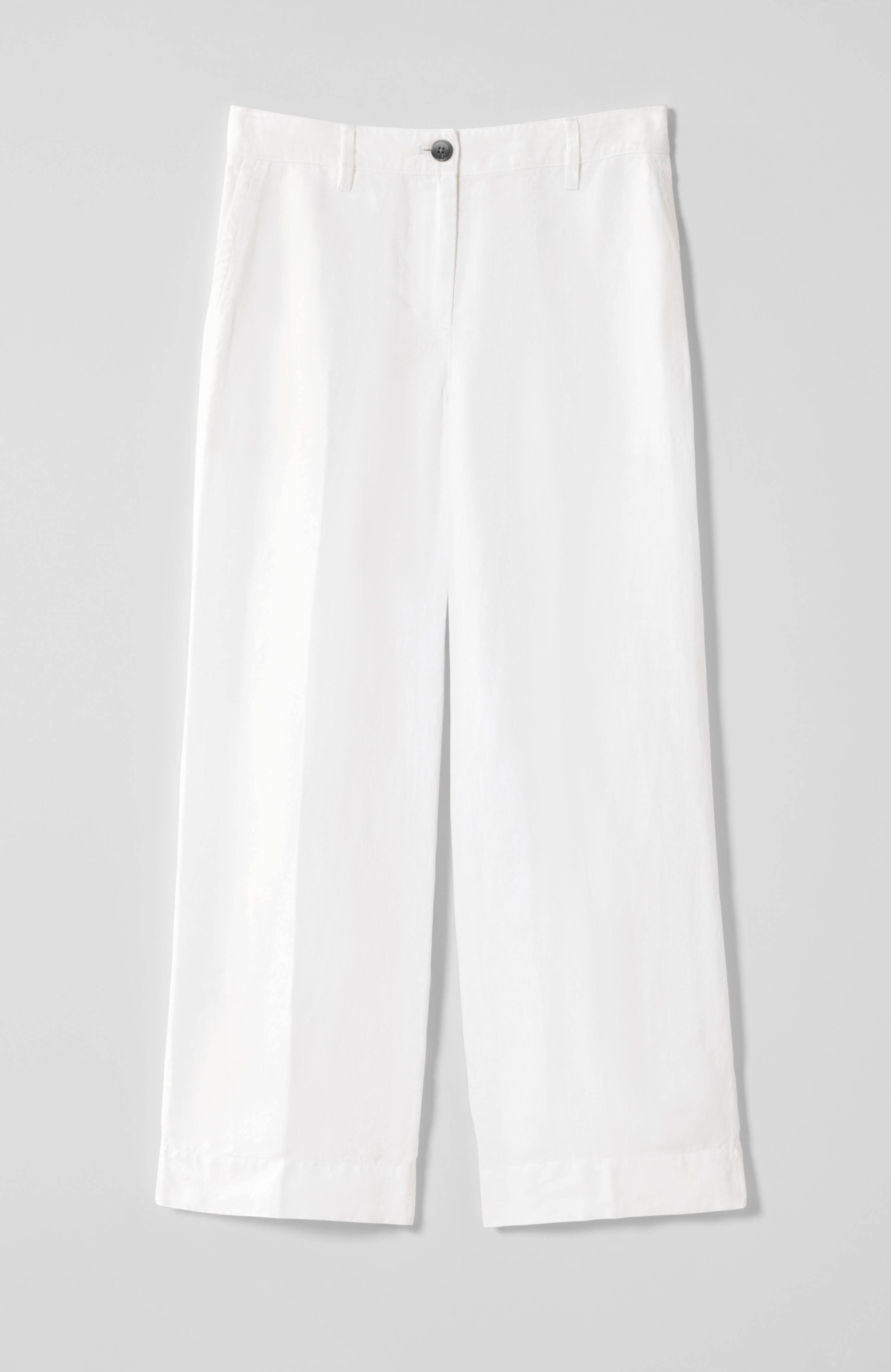 LINEN CREASED-FRONT WIDE-LEG PANTS | JJill