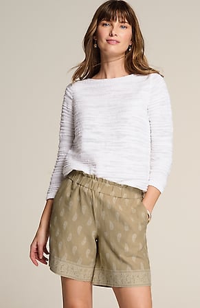 Image for Linen & Rayon Pull-On Shorts