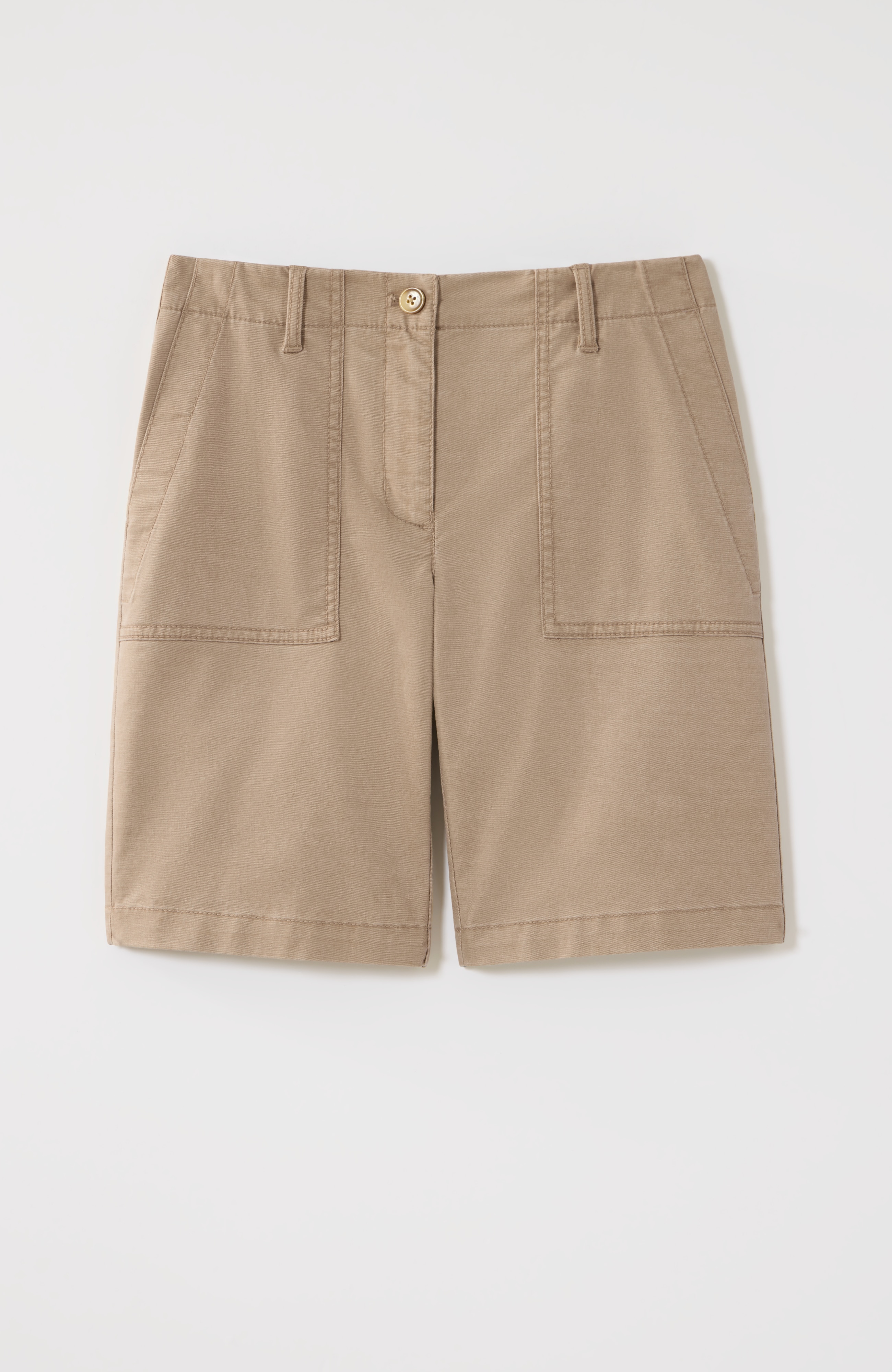 CHINO PATCH-POCKET SHORTS | JJill