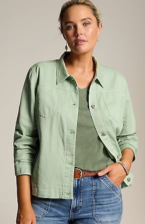 Image for Cotton & Linen Denim Jacket
