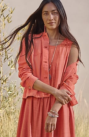 Image for Cotton & Linen Denim Jacket