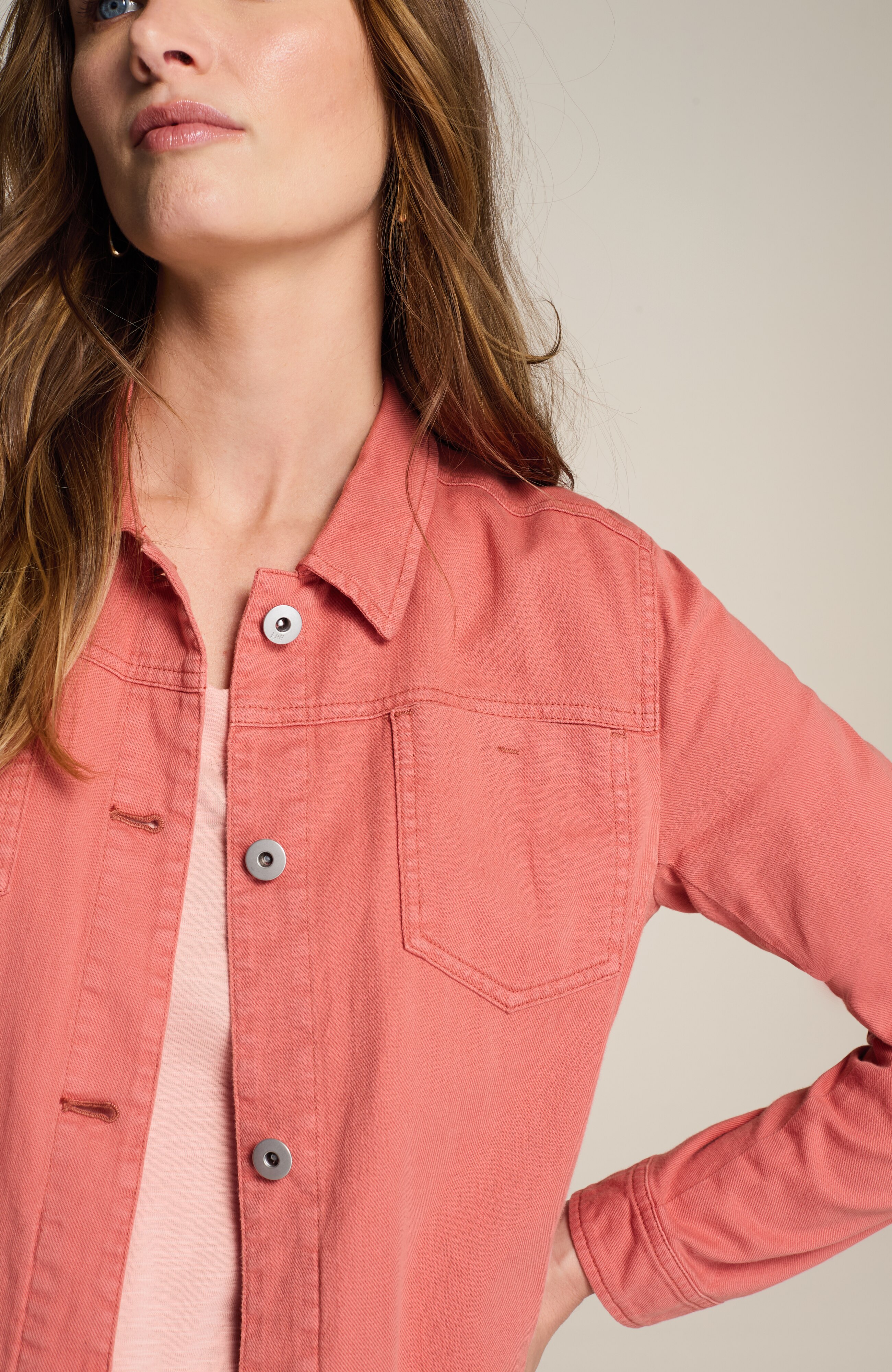 COTTON & LINEN DENIM JACKET | JJill