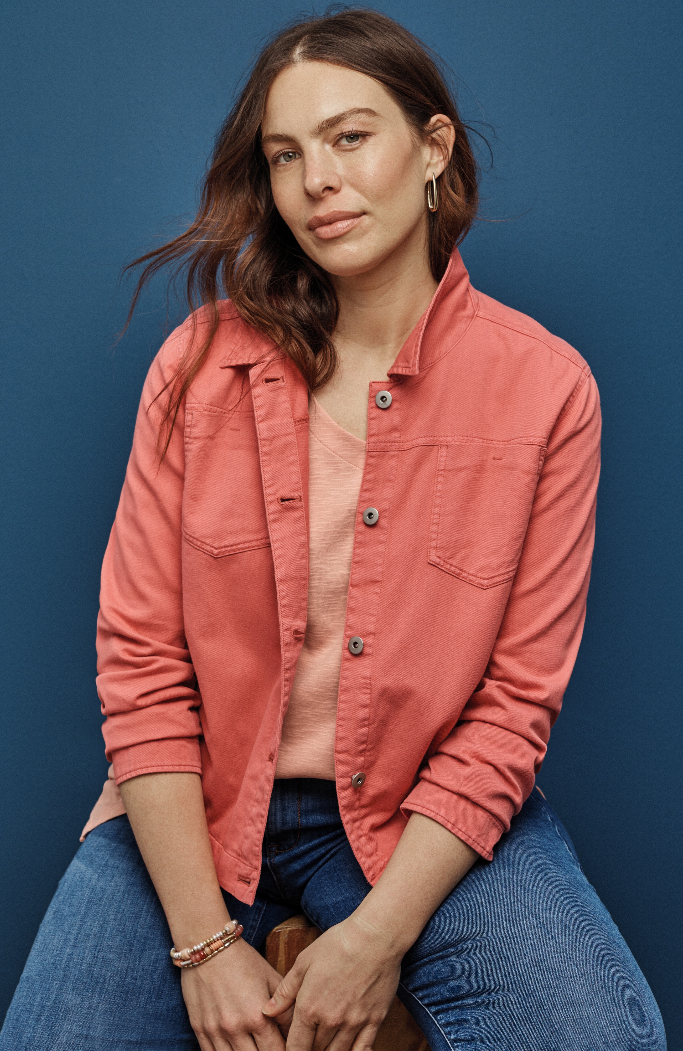 COTTON & LINEN DENIM JACKET | JJill