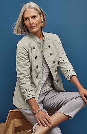 Image for Slub Chino Military Jacket