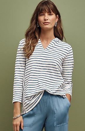 Image for Mixed-Stripes Cotton Hoodie