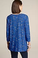 border-printed v-neck tunic