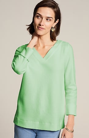 Image for Ottoman-Knit Rolled-Cuff Top