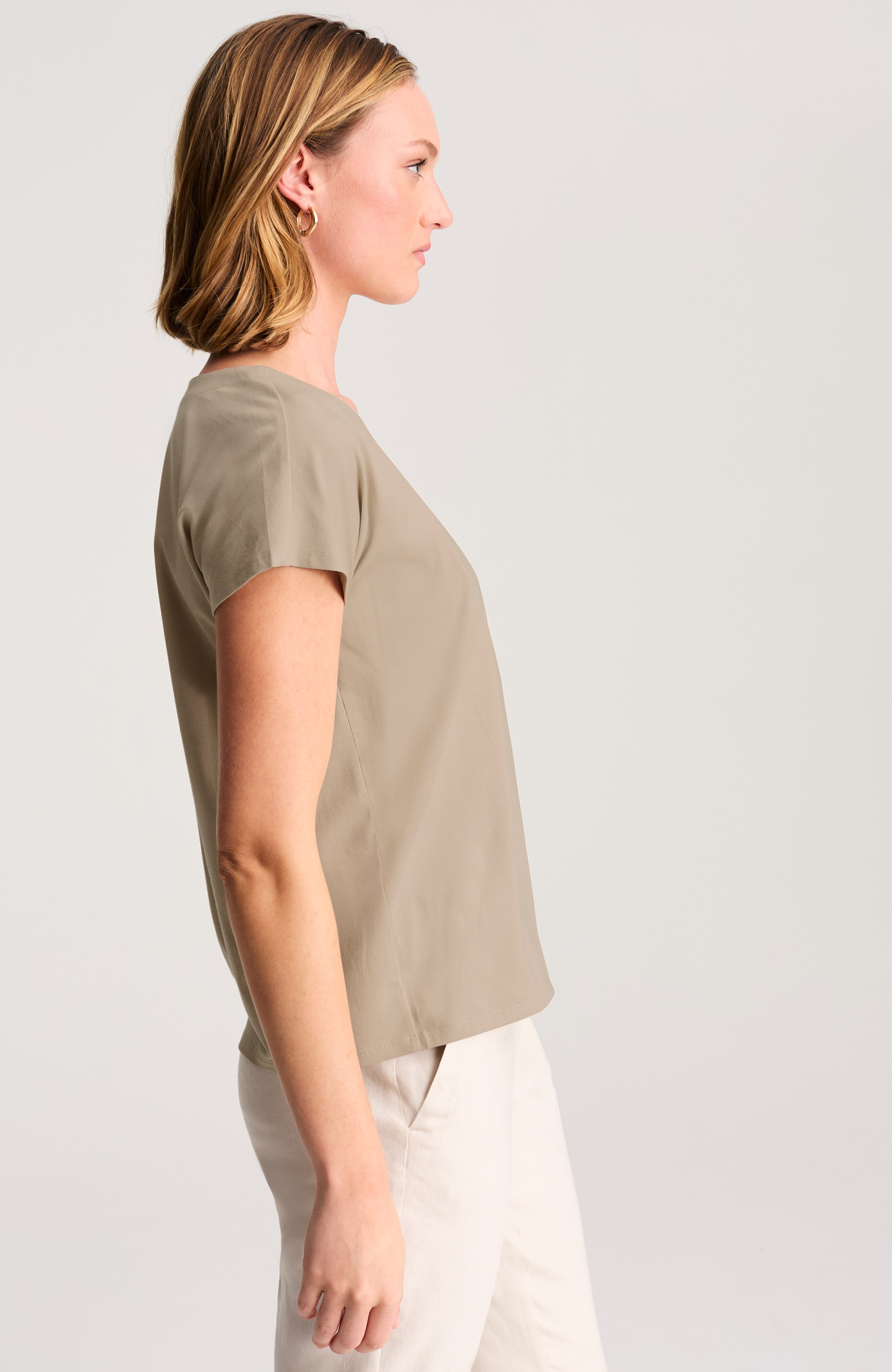 Luxe Supima® Scoop-Neck Tee | JJill
