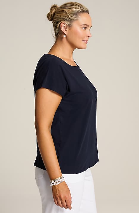 luxe supima® scoop-neck tee