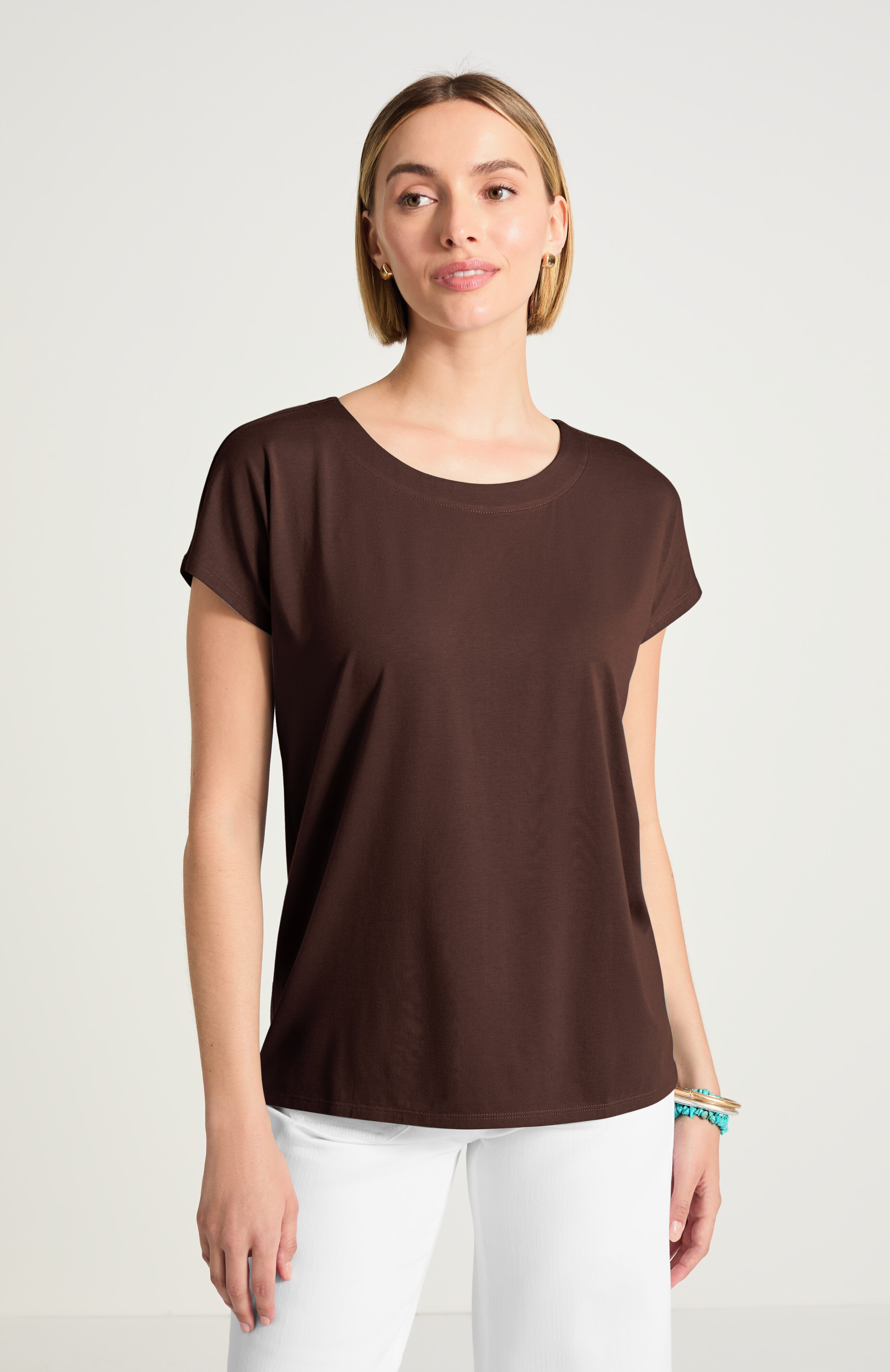 luxe supima® scoop-neck tee