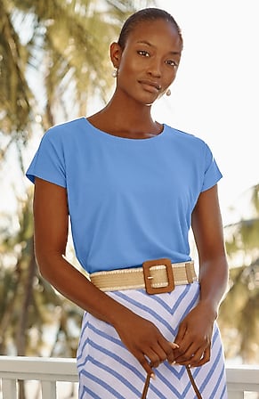 Image for Luxe Supima® Scoop-Neck Tee