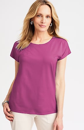 Image for Luxe Supima® Scoop-Neck Tee