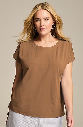 Image for Luxe Supima® Scoop-Neck Tee