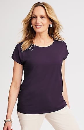 Image for Luxe Supima® Scoop-Neck Tee