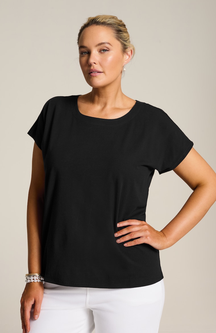 Primary view of the luxe supima® scoop-neck tee
