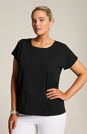 Image for Luxe Supima® Scoop-Neck Tee