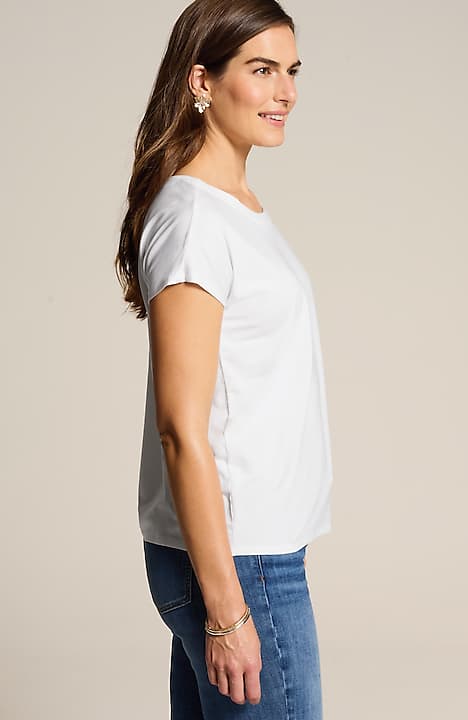 luxe supima® scoop-neck tee