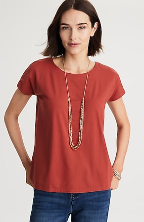 Image for Luxe Supima® Scoop-Neck Tee
