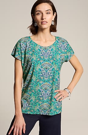 Image for Luxe Supima® Scoop-Neck Tee