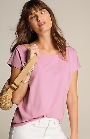 Image for Luxe Supima® Scoop-Neck Tee