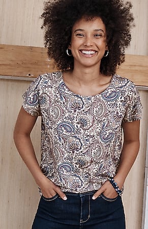 Image for Luxe Supima® Scoop-Neck Tee