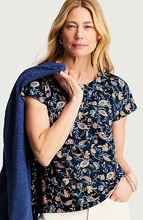 Image for Luxe Supima® Scoop-Neck Tee