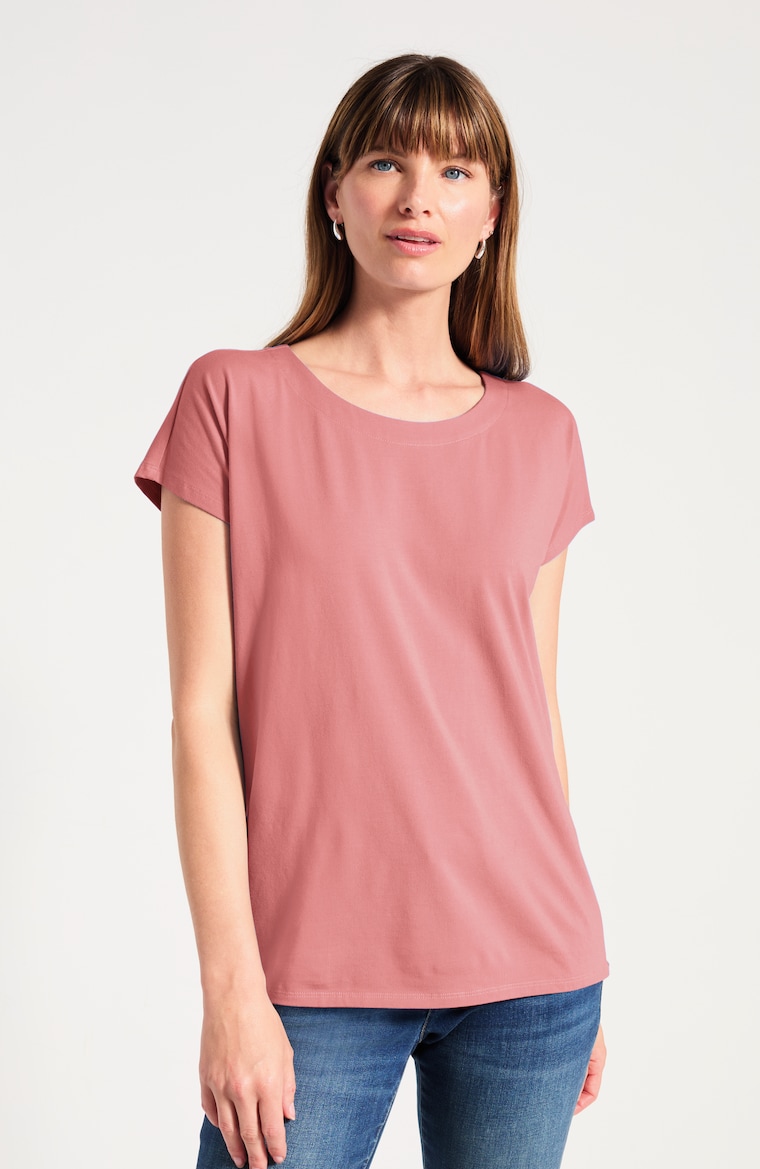 Primary view of the luxe supima® scoop-neck tee