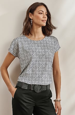 Image for Luxe Supima® Scoop-Neck Tee