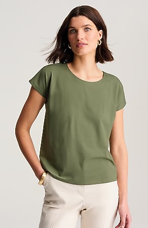 Image for Luxe Supima® Scoop-Neck Tee