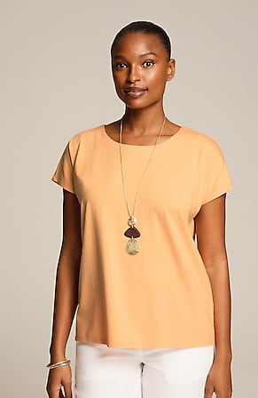 Image for Luxe Supima® Scoop-Neck Tee
