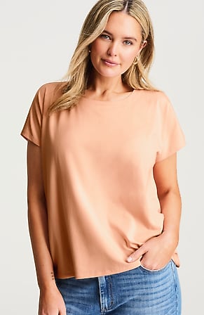 Image for Luxe Supima® Scoop-Neck Tee