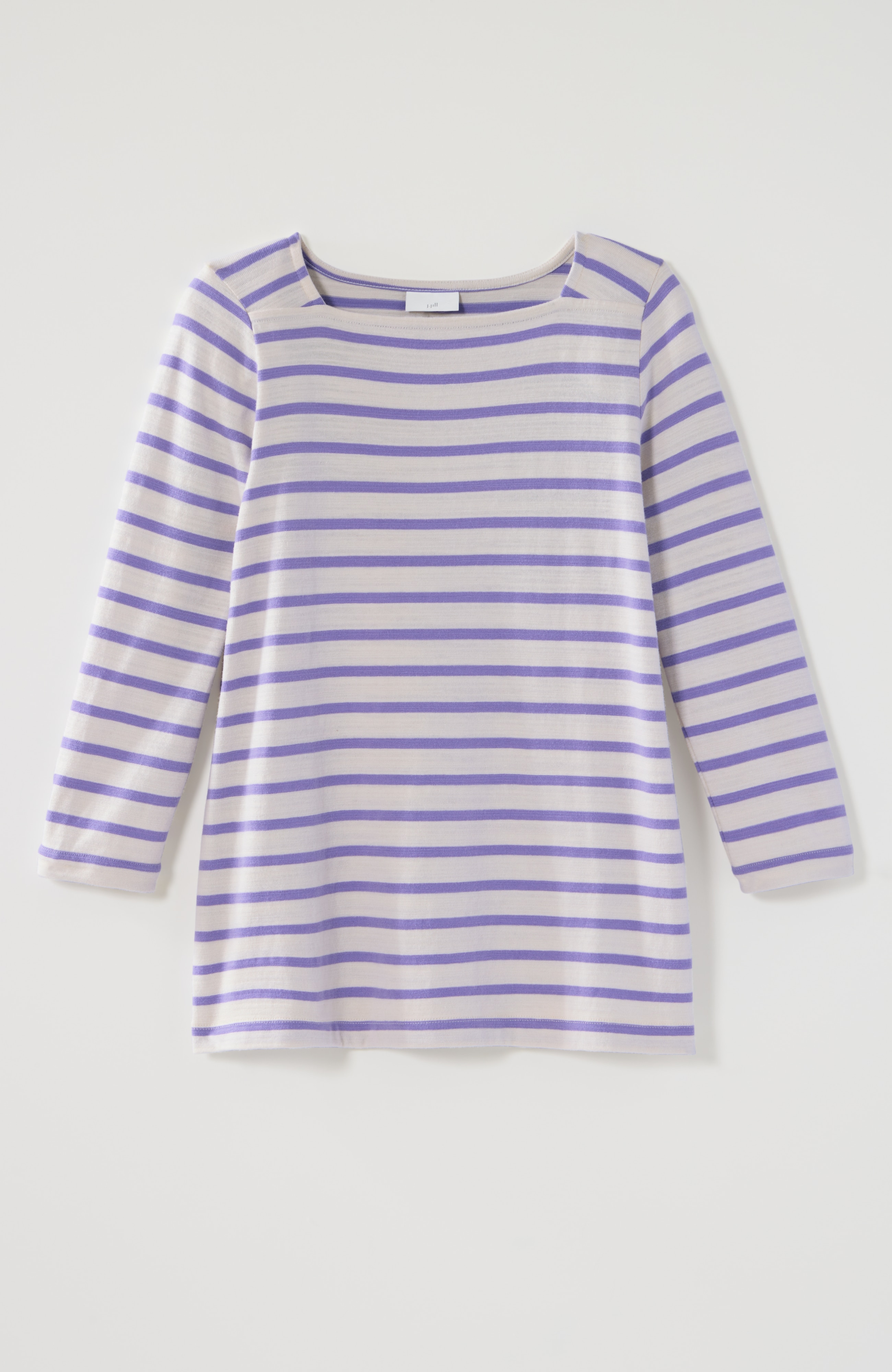 striped buttoned-cuff tee