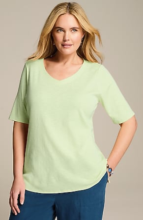 Image for Pima-Slub Elbow-Sleeve Tee