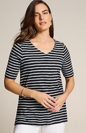 Image for Pima-Slub Elbow-Sleeve Tee