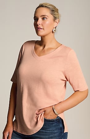 Image for Pima-Slub Elbow-Sleeve Tee