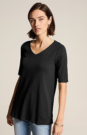Image for Pima-Slub Elbow-Sleeve Tee