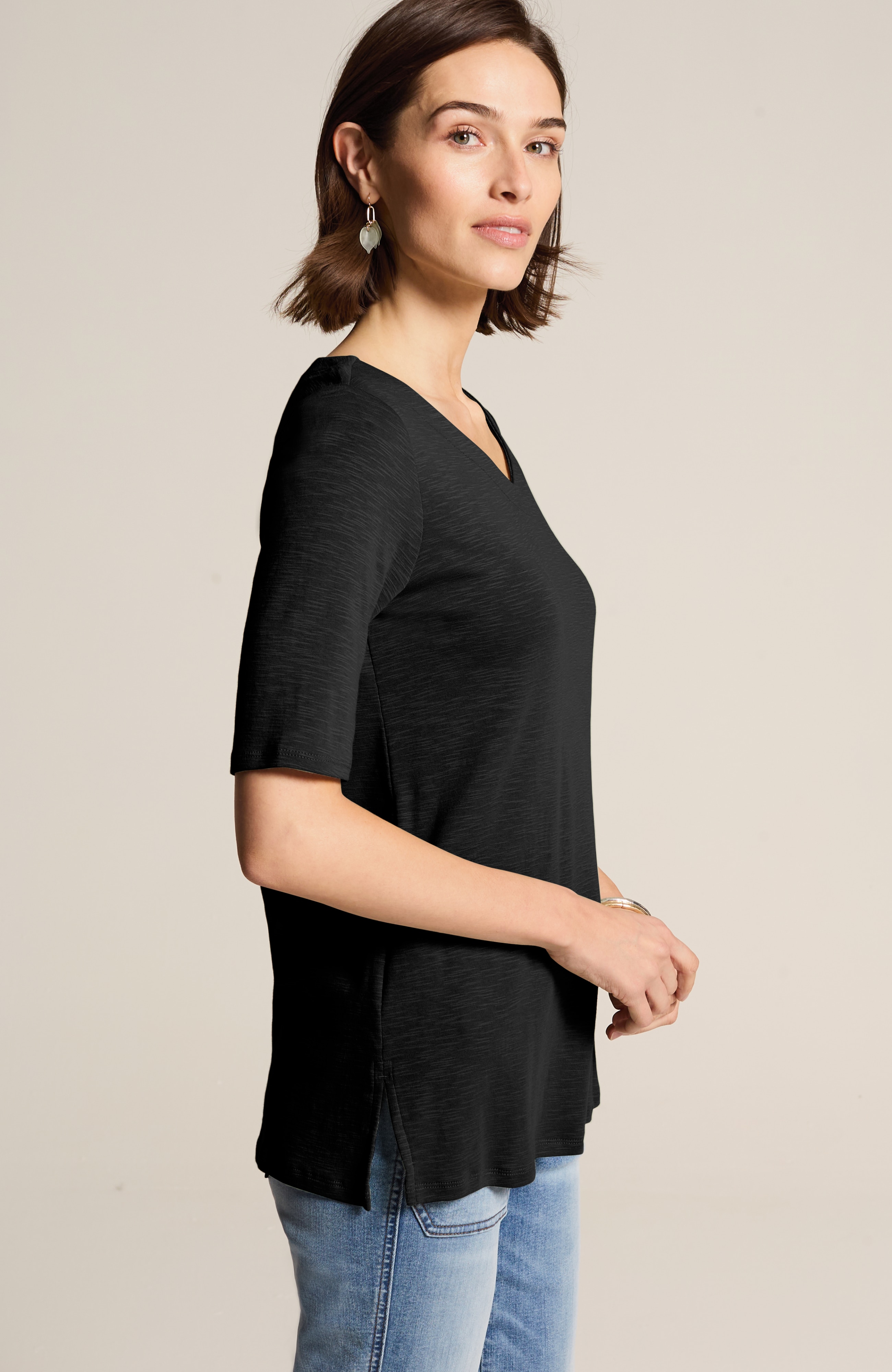 pima-slub elbow-sleeve tee