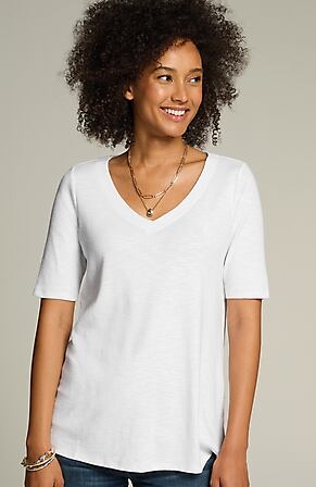Image for Pima-Slub Elbow-Sleeve Tee