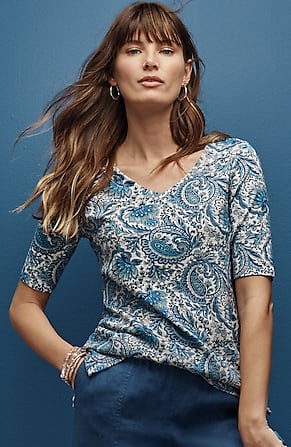 Image for Pima-Slub Elbow-Sleeve Tee