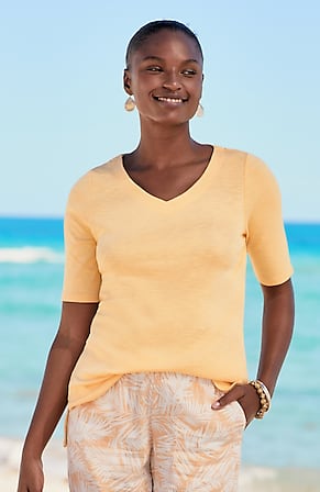 Image for Pima-Slub Elbow-Sleeve Tee