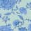 cool aqua wispy floral
