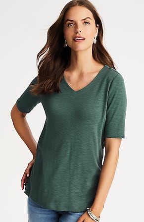 Image for Pima-Slub Elbow-Sleeve Tee