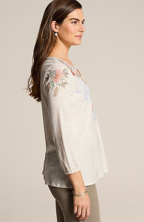 vintage-embroidered floral top