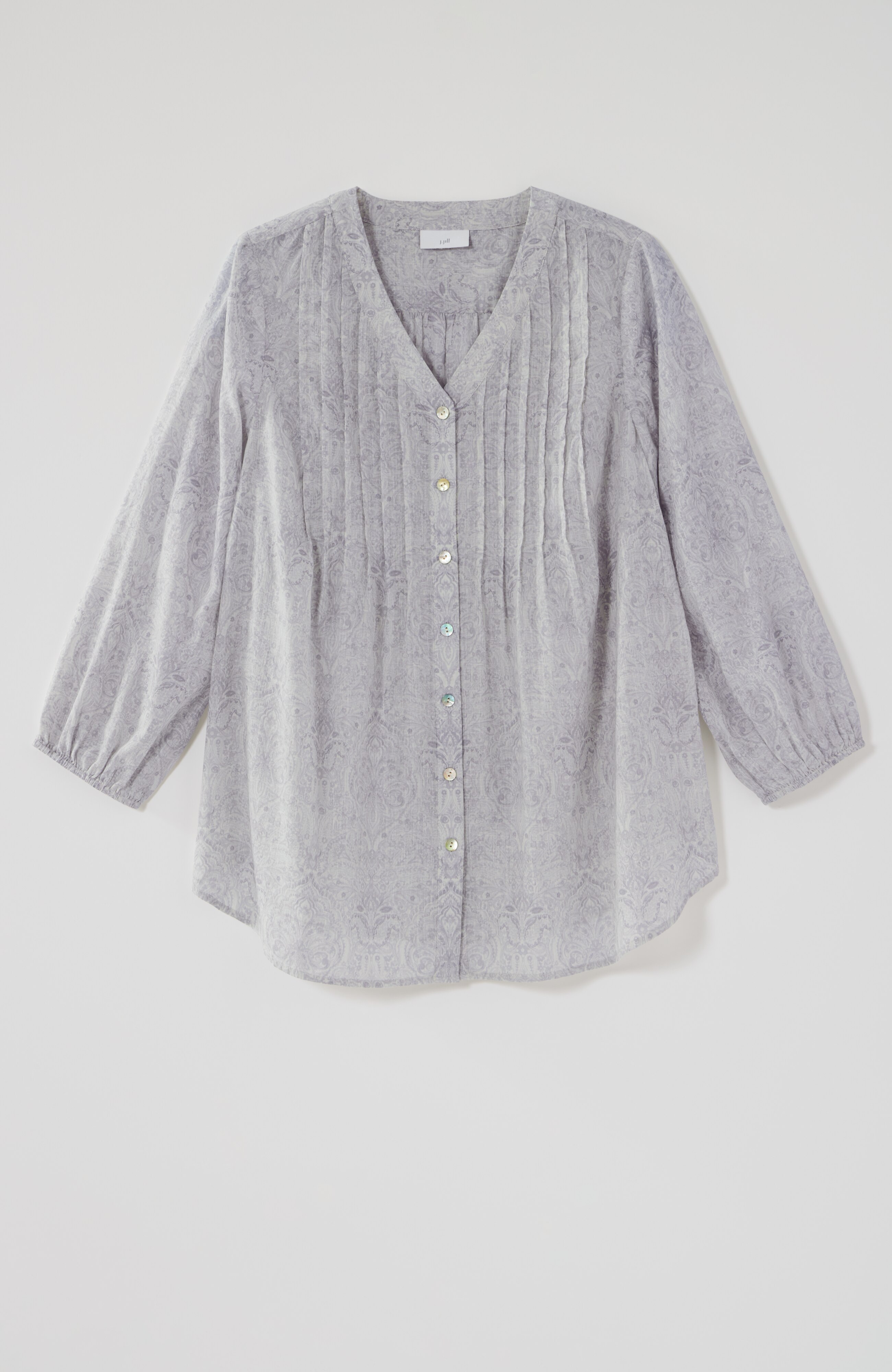 JOURNAL STANDARD◼︎relume Bellandi Pコート36 COTTON VOILE PRINTED & PINTUCKED TOP | JJill