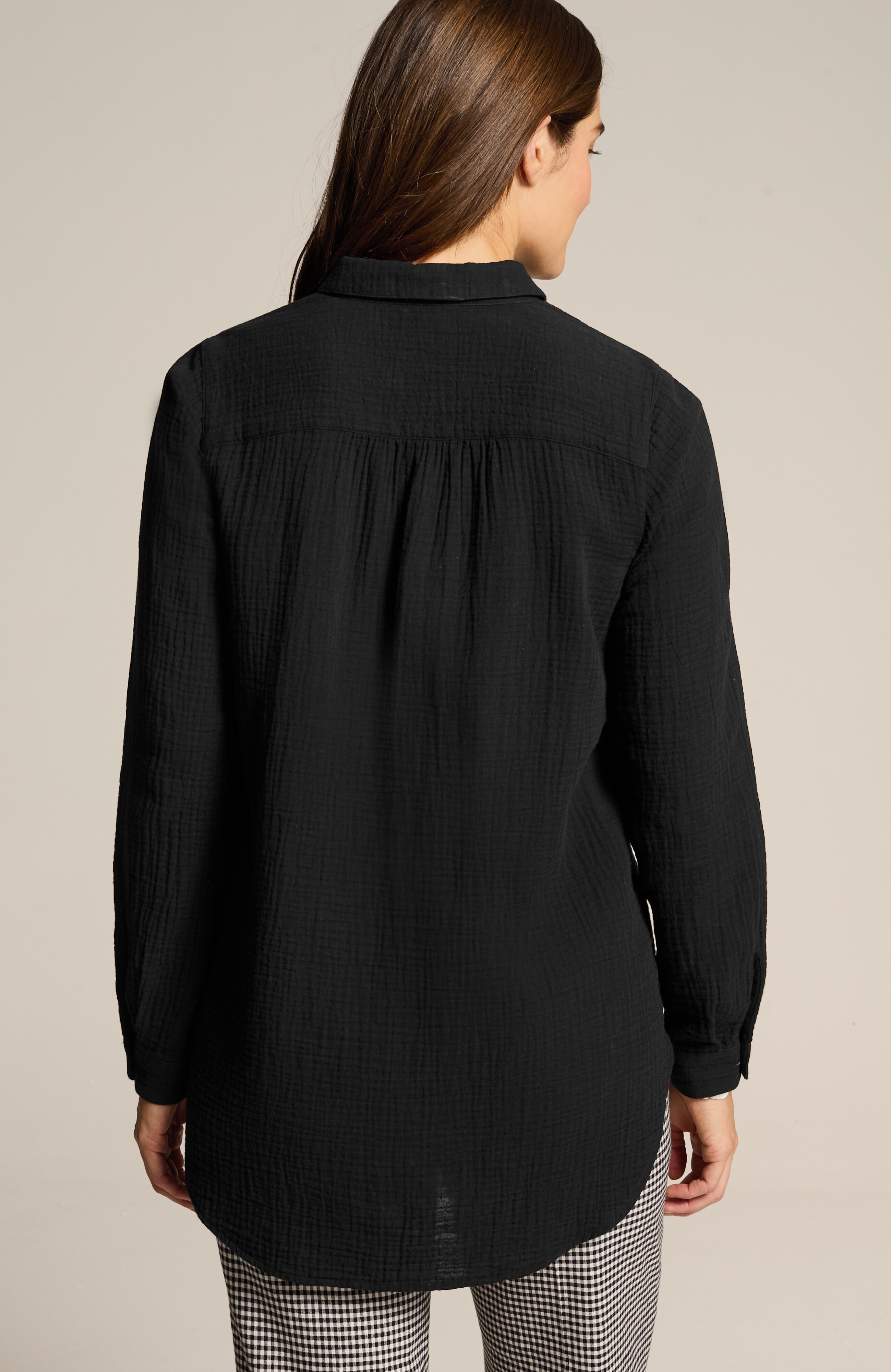 COTTON-GAUZE A-LINE TUNIC | JJill