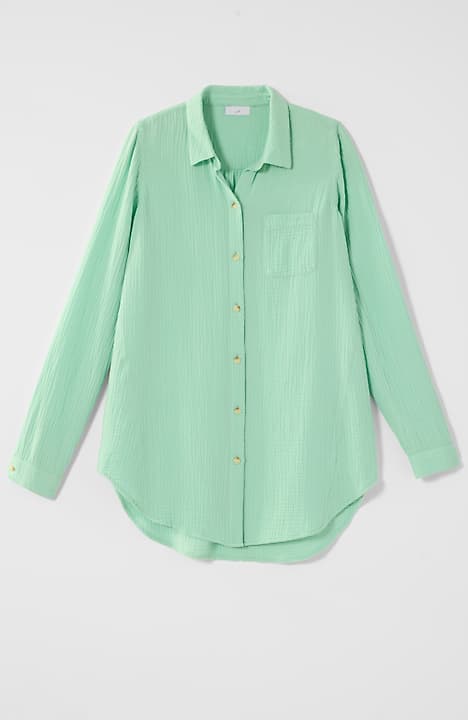 Cotton-Gauze A-Line Tunic