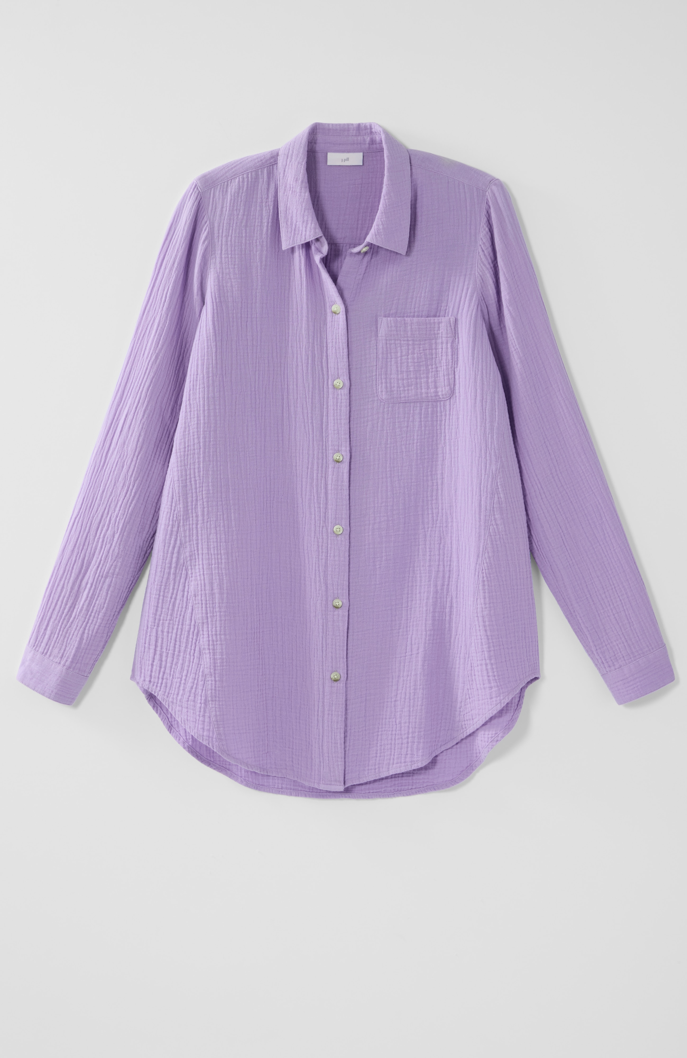 Cotton-Gauze A-Line Tunic | JJill