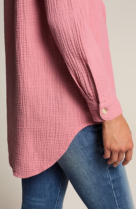 cotton-gauze a-line tunic