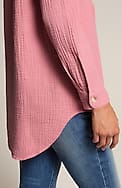 cotton-gauze a-line tunic